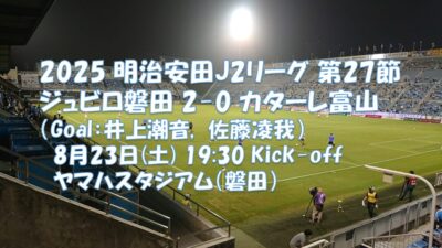 試合結果｜磐田 2-0 富山