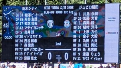 先発メンバー｜栃木C vs. 磐田