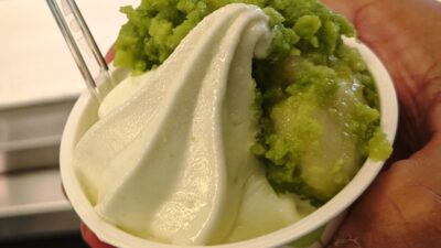プチずんだパフェ（ずんだソフト側）｜お茶の井ケ田 喜久水庵 ずんだ茶屋