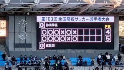 試合結果｜静岡学園 0(PK4-5)0 東福岡