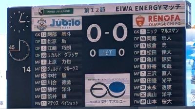 先発メンバー｜磐田 vs. 山口