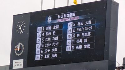 先発メンバー｜大宮 vs. 磐田