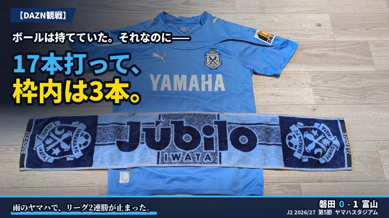 試合結果｜磐田 0-1 富山