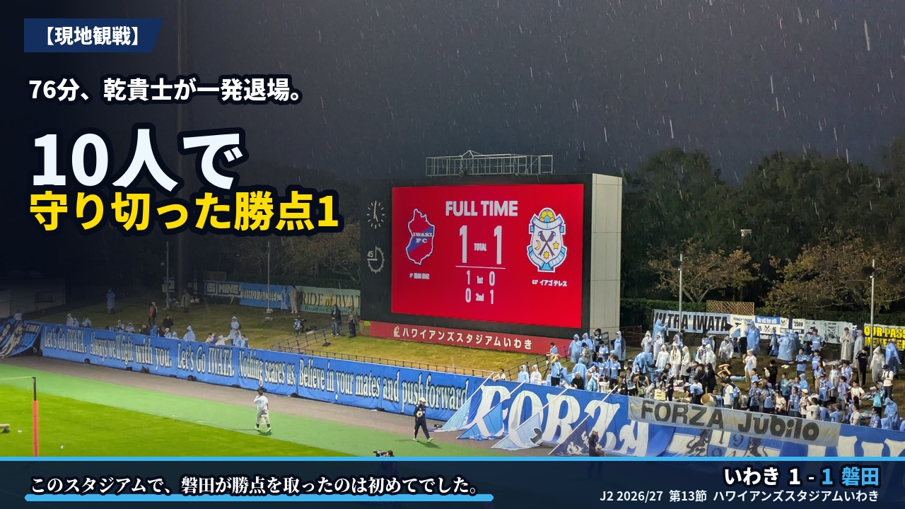アイキャッチ｜いわき 1-1 磐田